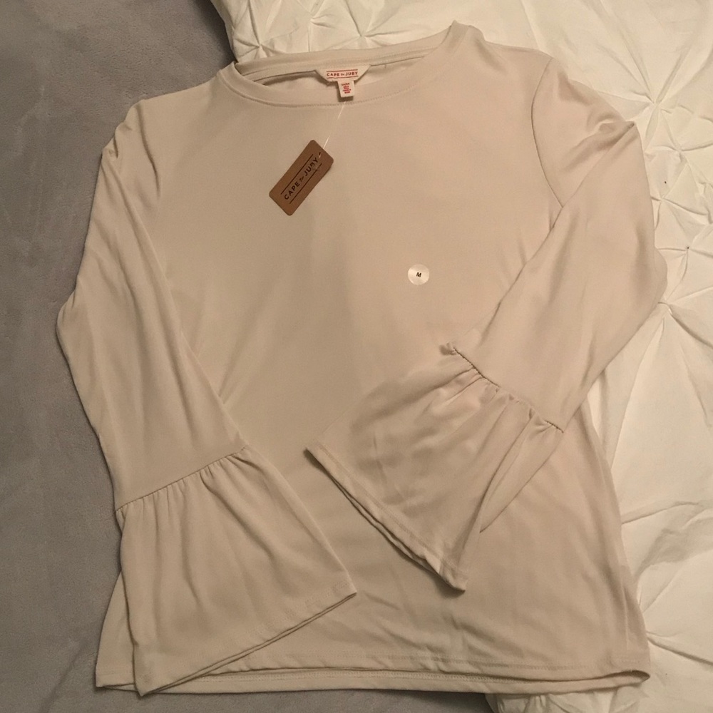 NWT tan bell sleeves long sleeve